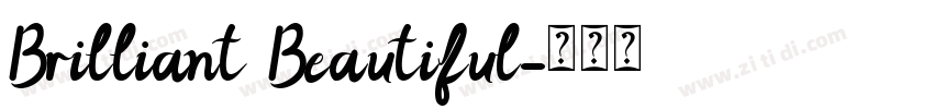 Brilliant Beautiful字体转换